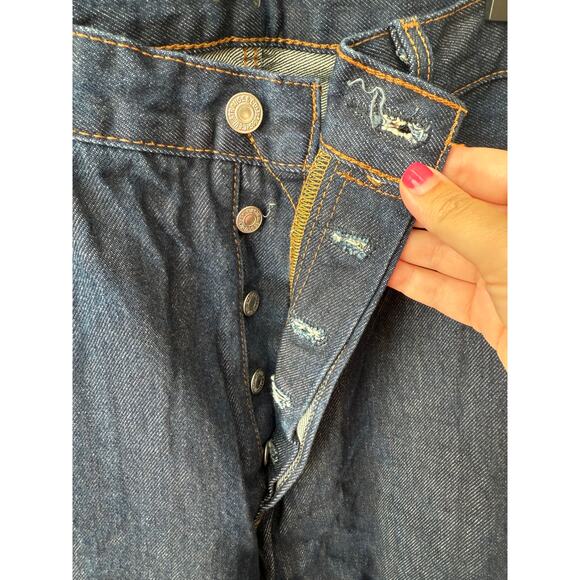 Levi Men's Blue 501 Medium Stonewash Original Fit Button Fly Jeans Size 36 - Picture 5 of 6